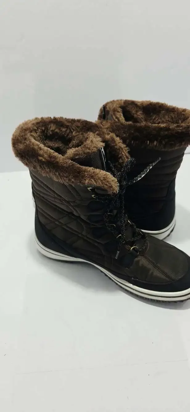 ZeroXposur Women's Winter Boots Faux Fur Lined Brown US 8 K94234601